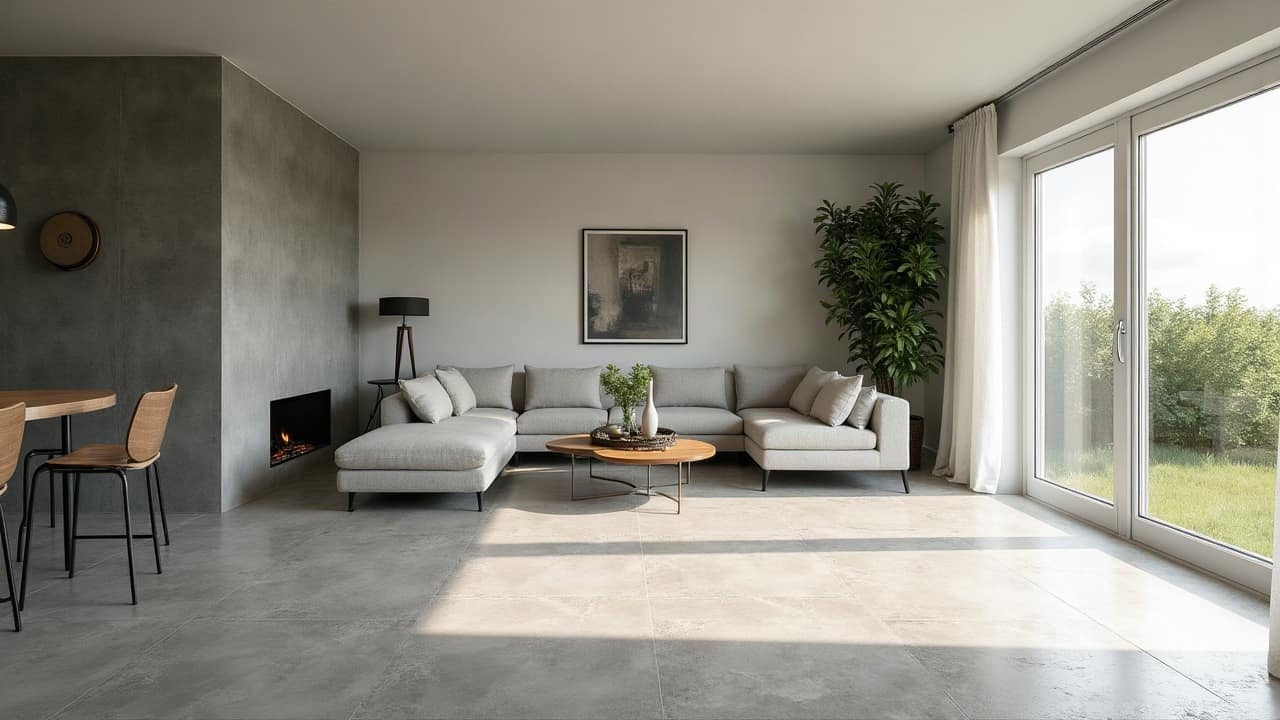 Carrelage effet béton ciré : tendance et limites